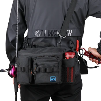 

TSURINOYA Multifunction Fishing Lure Bag RX1911 Outdoor Large Capacity Waterproof Hip Bag Shoulder Bags Fishing Tackle Pack