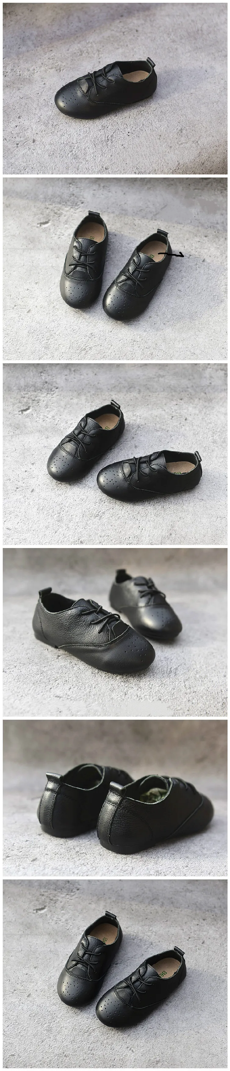 Comfortable Kids Shoes Moccasins Genuine Leather Boys Girls Casual Shoes Children School Shoes Black White Shoes Chaussure Fille