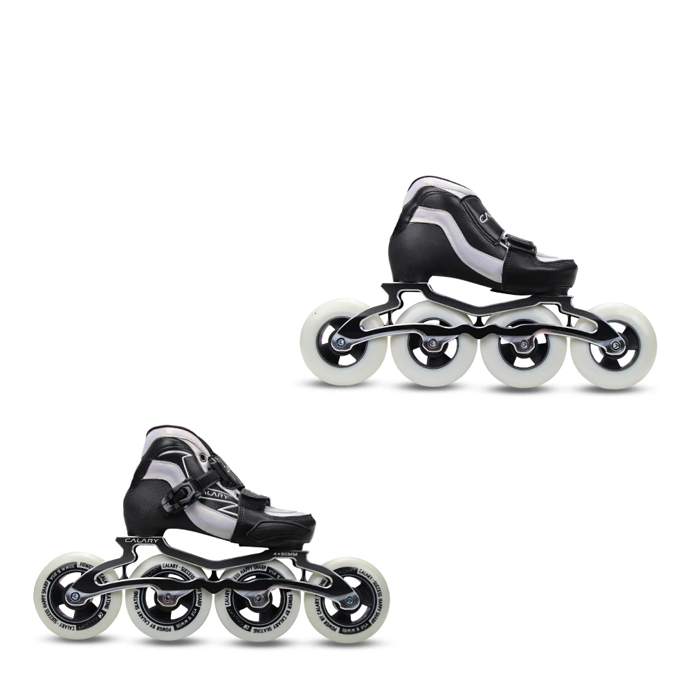 

YF YOUFU Inline skates 4W 90/Blue Childrens Speed Roller skate shoes