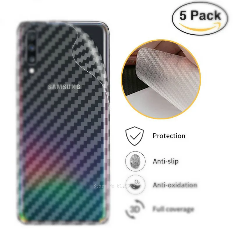 3D защитная задняя пленка из углеродного волокна для samsung Galaxy A20 A40 A70 A80 A90 Защитная