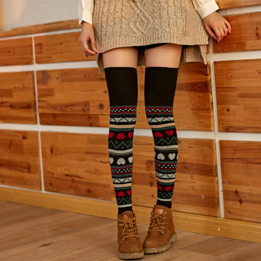 Женские носки, calcetines, для девушек, женщин, до бедра, выше колена, Длинные однотонные чулки, теплые skarpetki