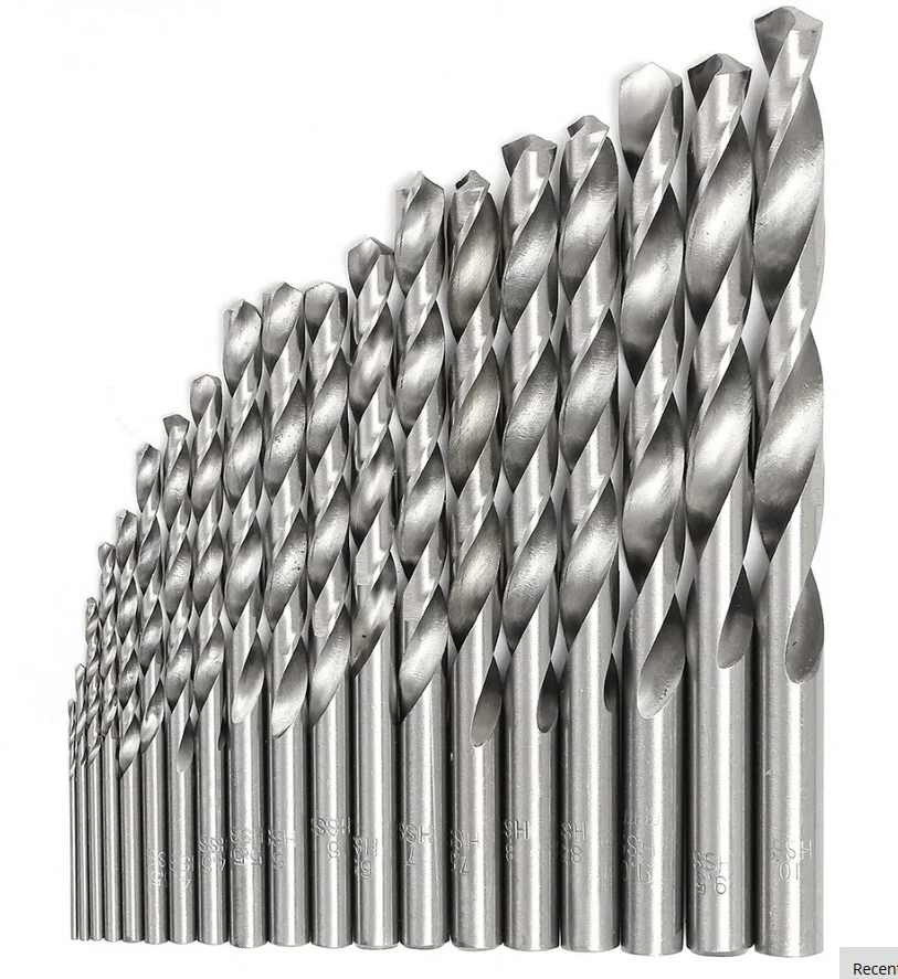 19pcs Diamond Drill Bit Set 1.5mm 10mm High Speed Steel Coated Drilling Bits Household Working Power Tool Accessories