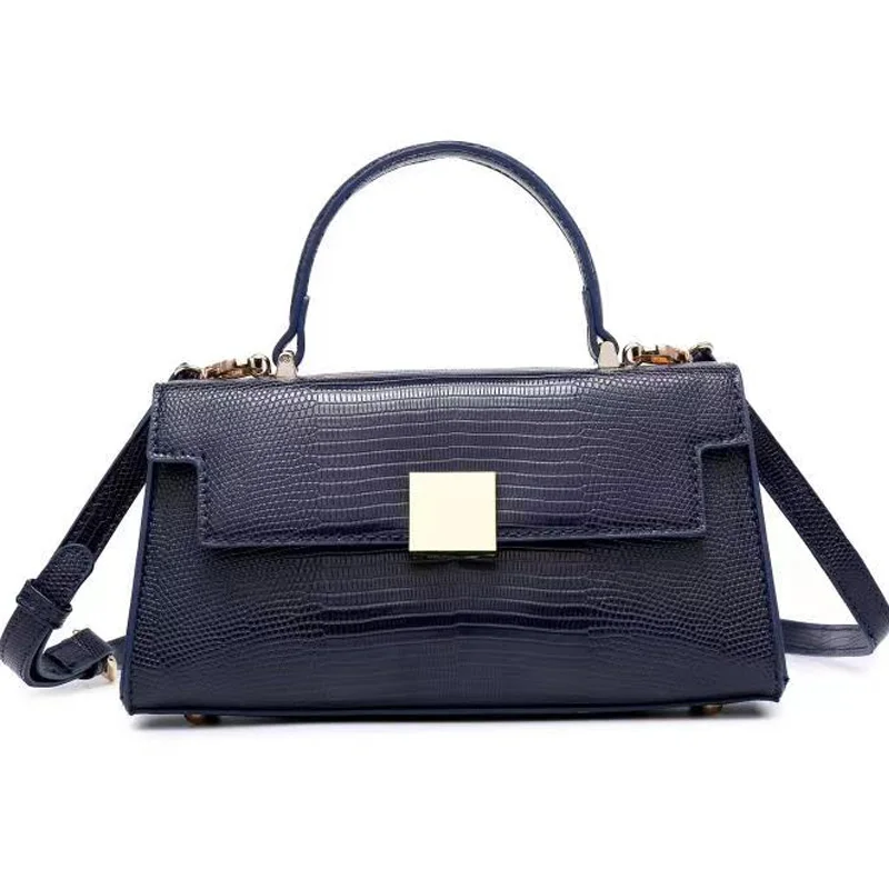 Blue Lizard Pattern Leather Tote Bag Designer Brand Purse Handbags Hot Tote Bags Luxury Brand Designer Handbag