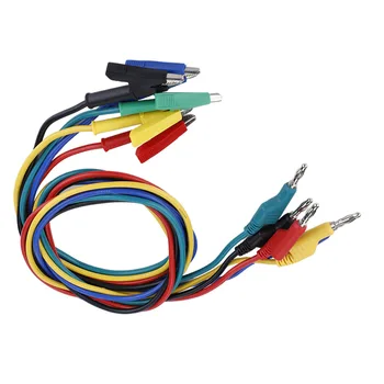 

5PCS/Set P1037 High Voltage 1M 4mm Banana Plug To Crocodile Clip Cable Test Leads For Multimeter