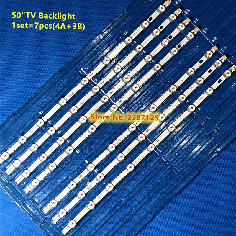 7 шт. светодиодный подсветка полосы 9 лампа для Pana sonic 50 ''NDV REV1.1 tv A B HITACHI 50HYT62U TX-50A300B VES500UNDA VES500UNDC-2D-N01
