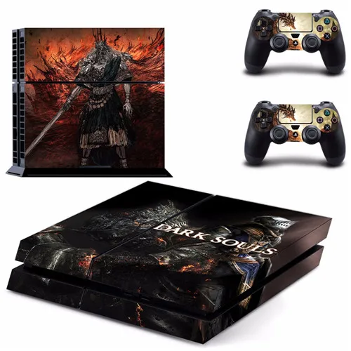 Dark Souls наклейка для PS4 наклейка для sony DualShock playstation 4 консоль и 2 контроллера наклейка для PS4 виниловая наклейка - Цвет: dark souls 11