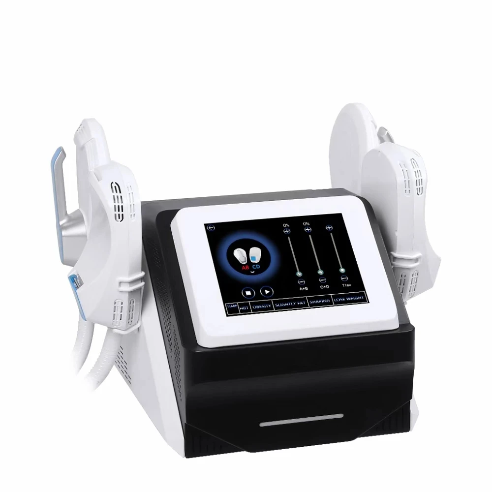 2021 Portable EMslim Machine 4 handles Muscle Stimulation Burn Fat Electromagnetic Body Shaping Beauty Instrument