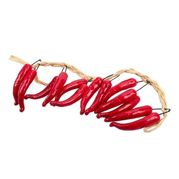 

Best Artificial Chilli String Hot Peppers Hanging String Home Decor Vegetable (Red)