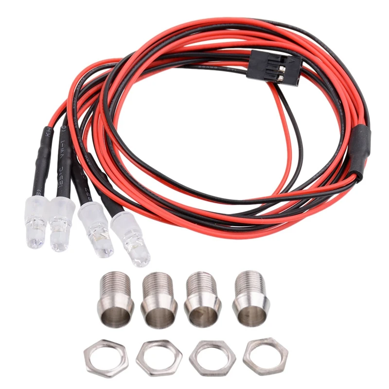 

5mm Metal Lampshade Headlights 2 Blue and 2 Green LED Lights Suitable for Remote Control Toy Cars