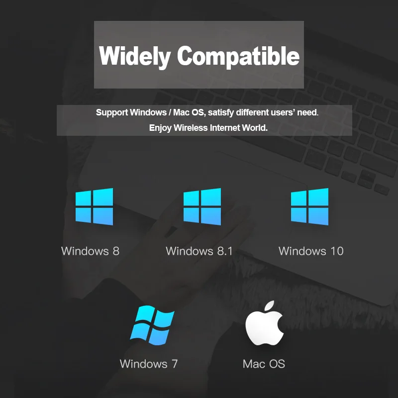 EDUP USB WIFI адаптер 650 Мбит/с двухдиапазонный с частотой от 2 до 4 ГГц внешняя
