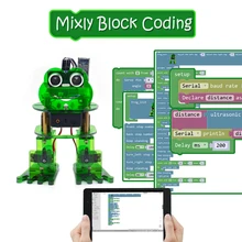 Новинка! Keyestudio DIY 4-DOF робот комплект лягушка робот для Arduino нано графическое Программирование/Поддержка IOS и Android управление приложением