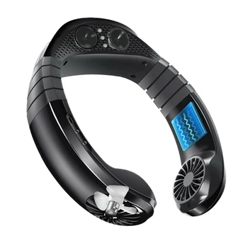 

Bluetooth o Hanging Neck Fan Portable Travel Sports Mobile Phone Bluetooth Music Fan