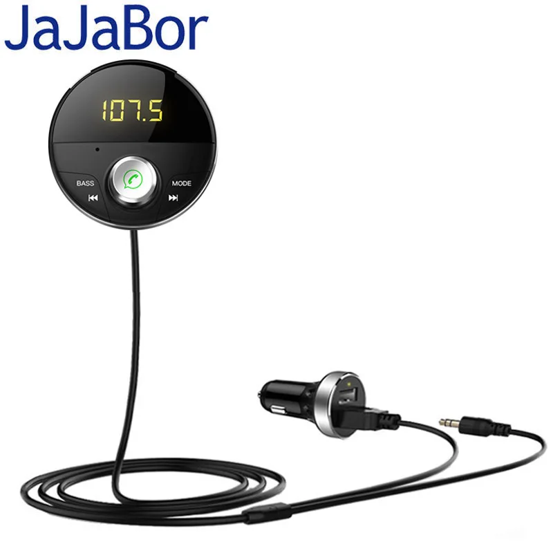 JaJaBor Bluetooth 5 0 Handsfree Car Kit 3 мм разъем AUX аудио mp3 плеер беспроводной fm передатчик АВТО
