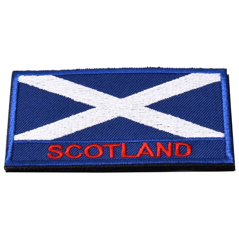 

Promotion! National Flag Embroidery 3D Badge Patch Military Armband Backside Patches Scotland