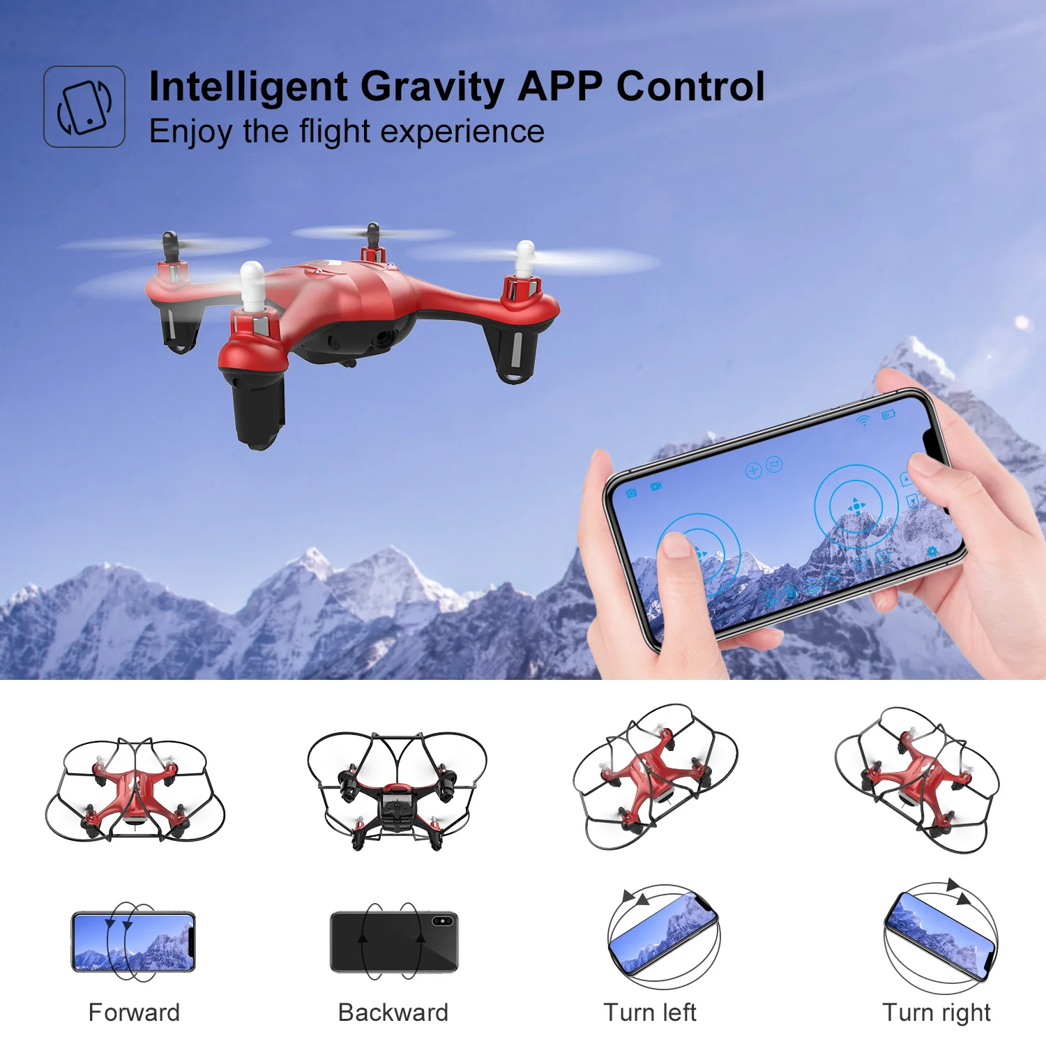 Дрон с камерой ATOYX HD no 4k Mini Drone RC Quadcopter FVP WIFI широкоугольным режимом удержания