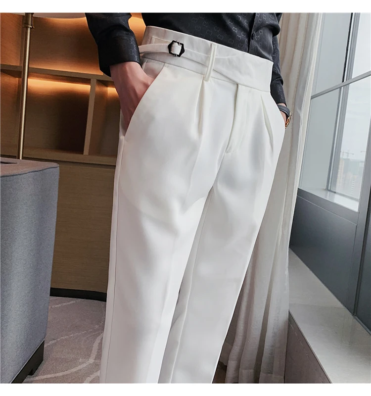 jersey harem pants 2021 Fashion Men's Business Formal Pants Pure Color Office Social Wedding Street Dress Business Casual Pants Slim Trousers 29-36 harem outfit