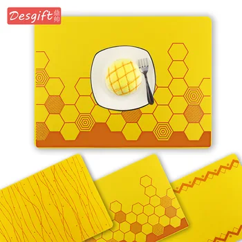 

Silicone Placemat Insulated Waterproof Foldable High-temperature Resistant Heat Resistant Table Mat Pot Coaster Square Cartoon B