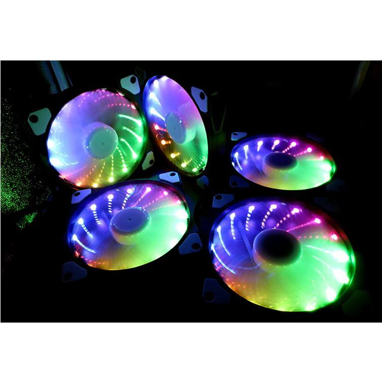 RGB Вентилятор 120 мм набор настраиваемый 15 Светодиодный ПК контроллер кулер 12 см