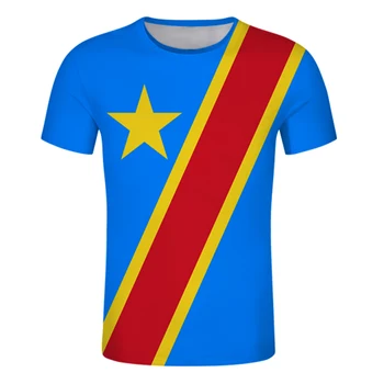 

Congo Zaire t shirt Summer Custom Men's Kinshasa ZAR tshirts French Emblem Tee Shirts con Customize ZA Country Design Top