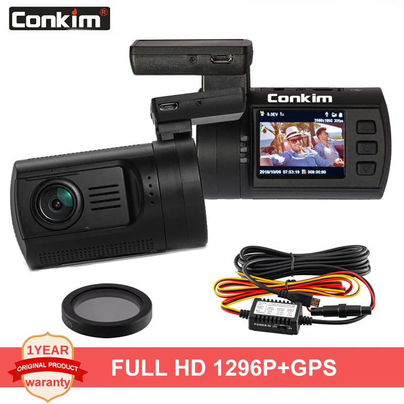 Conkim Mini 0806s Автомобильный видеорегистратор Камера Ambarella A7 1296P 1080P HD dvr черный ящик gps