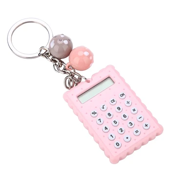 

Mini Portable Cute Cookies Style Key Chain Calculator Candy Color Pocket Calculator Pink