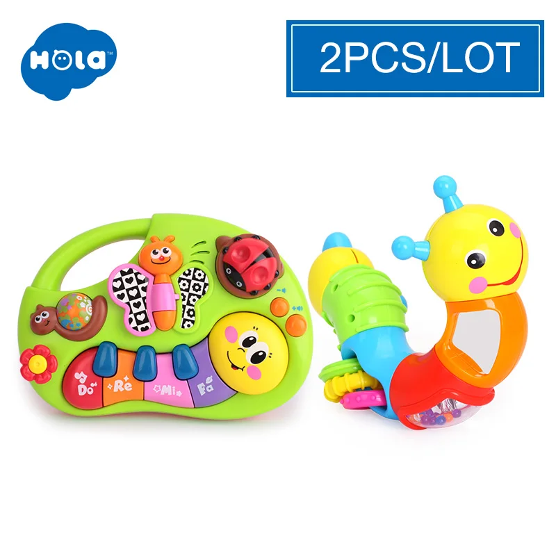 HOLA 927 детские игрушки обучающая машина, игрушка с подсветкой и музыкой и обучающими сюжетами, Игрушка музыкальный инструмент для малышей 6 месяцев - Цвет: Красный