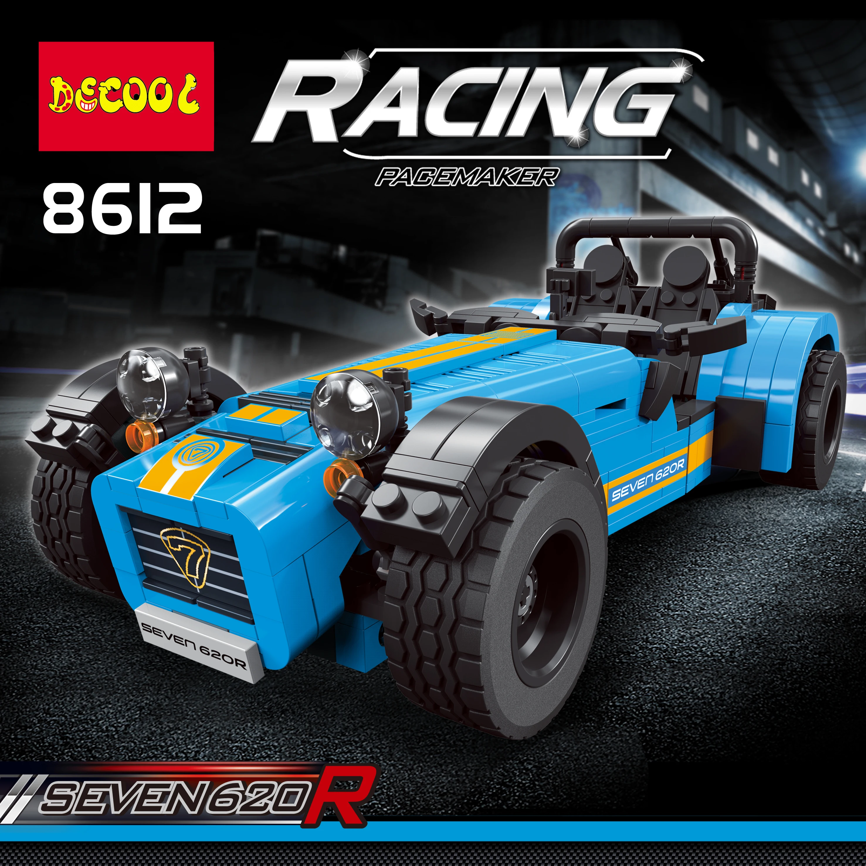 Техника DECOOL 8612 спортивный гоночный автомобиль Caterham 620R Модель Строительные