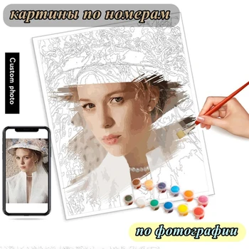 

GATYZTORY Photo Custom Diy Painting By Numbers Personality Picture Customized Paint By Numbers Gift Acrylic Coloring By Numbers