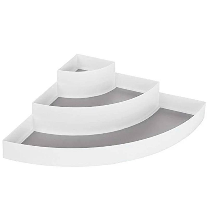 

Spice Pantry Cabinet Organizer Plastic Seasoning Storage Rack Three-Layer Corner Type Spice Rack for Kitchen Bathroom