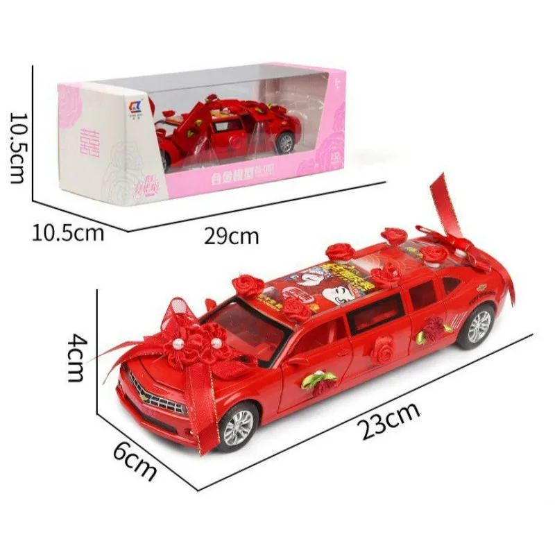 1/32 брелок для автомобильных ключей, модель удлиненный Camaro отступить металлическая свадебный автомобиль модель со звуком светильник 6 дверей открыл игрушка для девочки