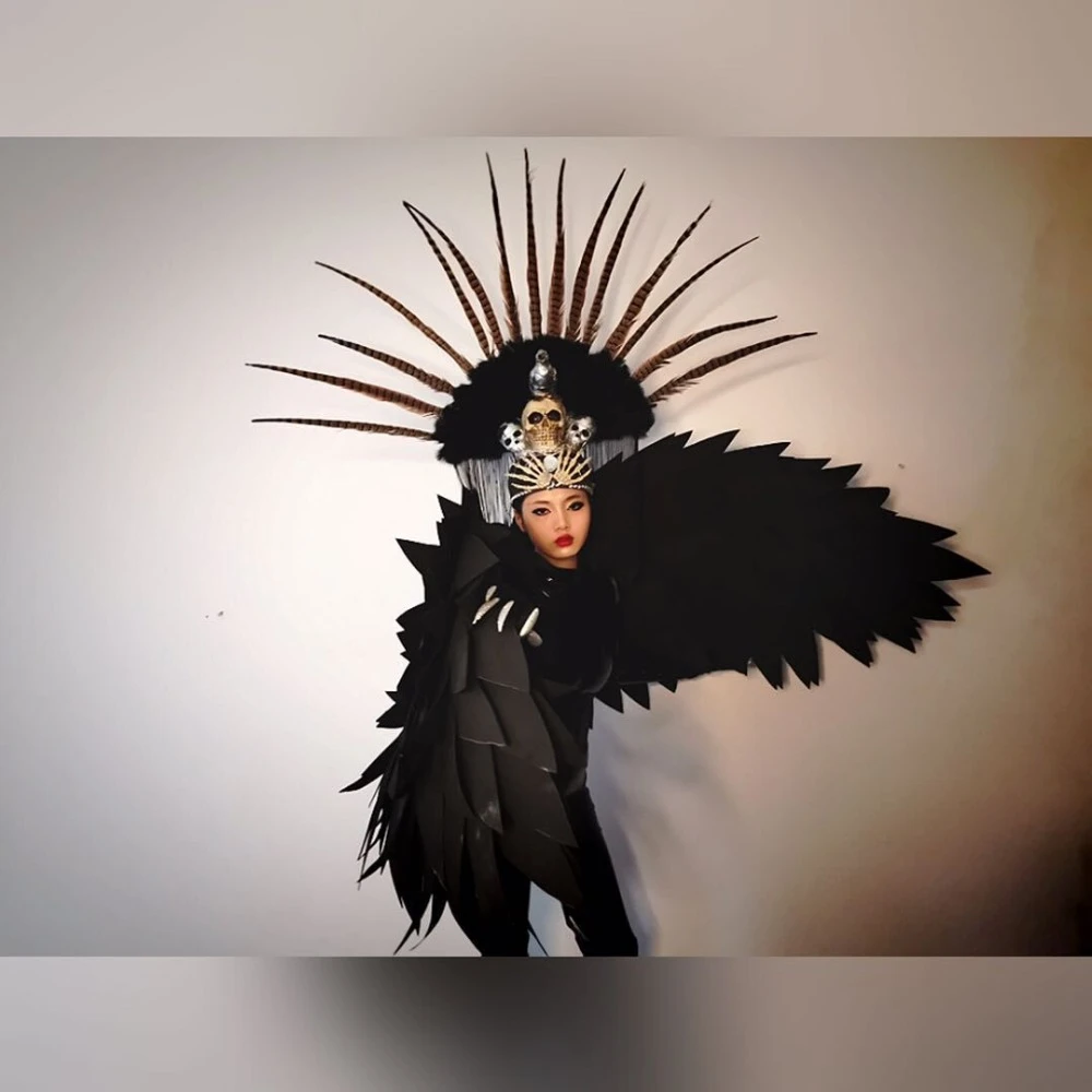 black bird wings costume