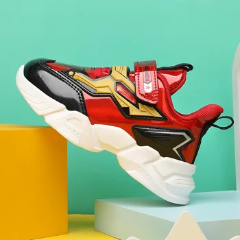 

2020 New Children Sport Shoes for Boy Autumn Kids Running Shoes Yellow Young Boy Leather Shoes Size 26-37 Boys Casual Sneakers