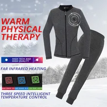 Мужские и женские с подогревом открытый набор USB Электрический аккумулятор с длинным рукавом Отопление куртка с капюшоном Теплая Зимняя Термальная одежда для катания на лыжах# D