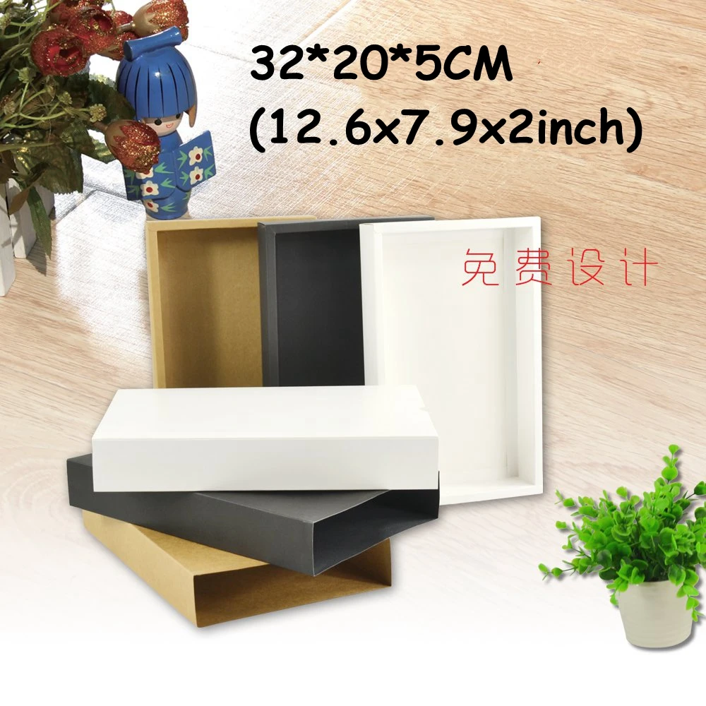 

10PCS #10 Brown Kraft Paper Box Packaging Slide Open Gift Box Clothing Packing Box Emballage Carton Party Supplies