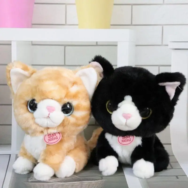 Моделирование сиамский короткошерстный супер милый игрушечный Кот плюшевый кукольный реквизит украшения Подвесные Подарки Коллекционные Подарки для мальчиков и девочек