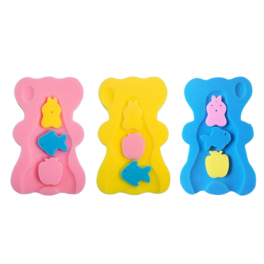 Baby Care Shower Body Support Safety Foam Pad Soft Sponge Cute Home Seat Newborn Non-slip Bathroom Cushion