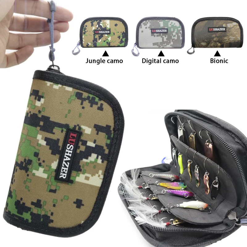 Étui de transport en nylon pour leurres cuillères, spinners et VIB - Coque dure pour matériel de pêche