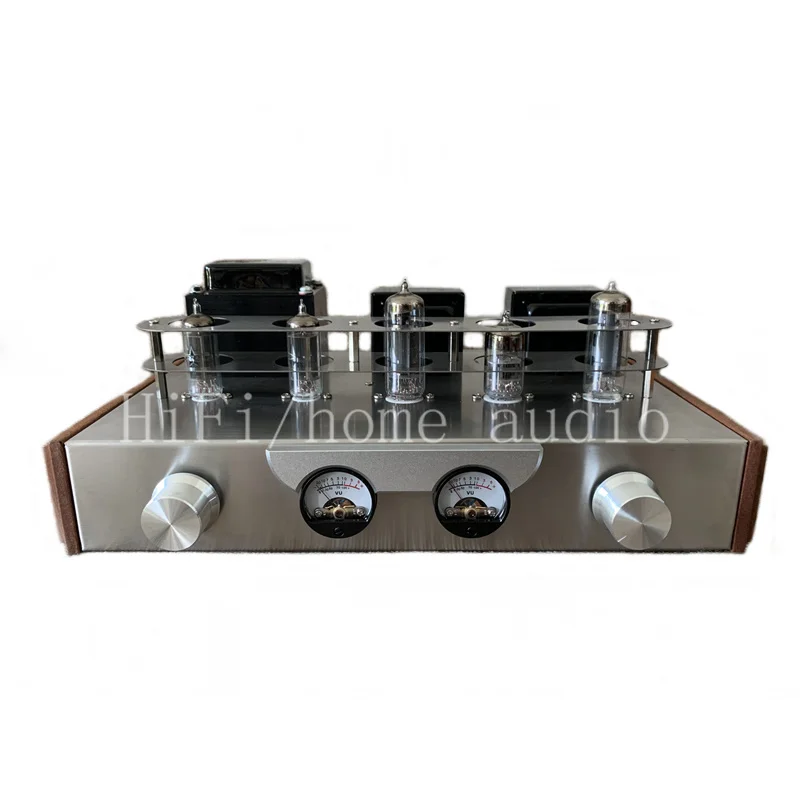 

hot sell, dual UV meter 6N2 6P14 tube power amplifier DIY kit, dual 6Z4 rectifier, delicate high frequency, round mid frequency