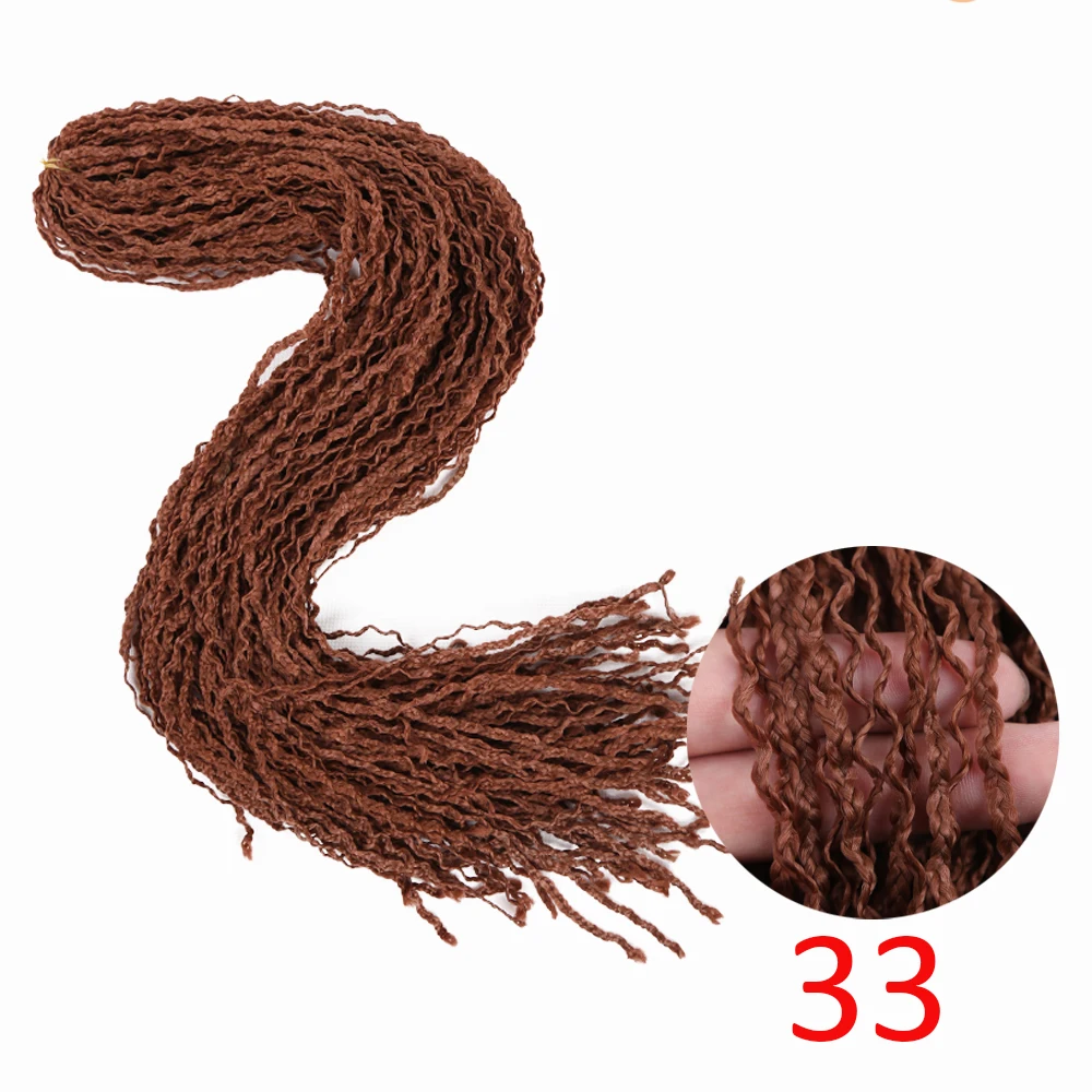 Амир длинные тонкие Зизи косы крючком коробка косы скрученные синтетические косички, волосы для наращивания блонд, белого и коричневого цветов ошибка серая лента для волос - Цвет: #33