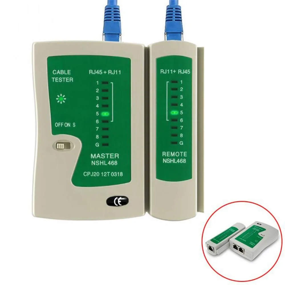 OcioDual Testeur RJ45/RJ11 Vérificateur de câble réseau avec étui