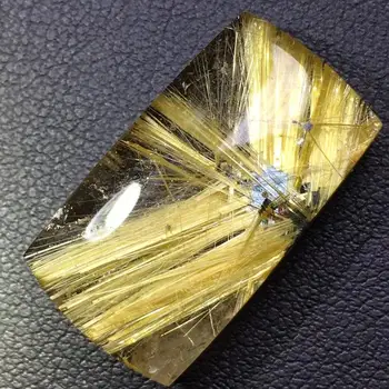 

Genuine Natural Gold Rutilated Quartz Flower Pendant Oval Crystal Gemstone 25*14*8mm Necklace Jewelry AAAAAA