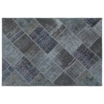 

Handmade Gray Vintage Overdyed Patchwork Area Rug 120x180 Cm-3'11''X5'11''
