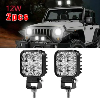 

12W Square LED Flood Beam Work Light Tractor Off-road Car Truck 12-24V IP67 High Quality Material