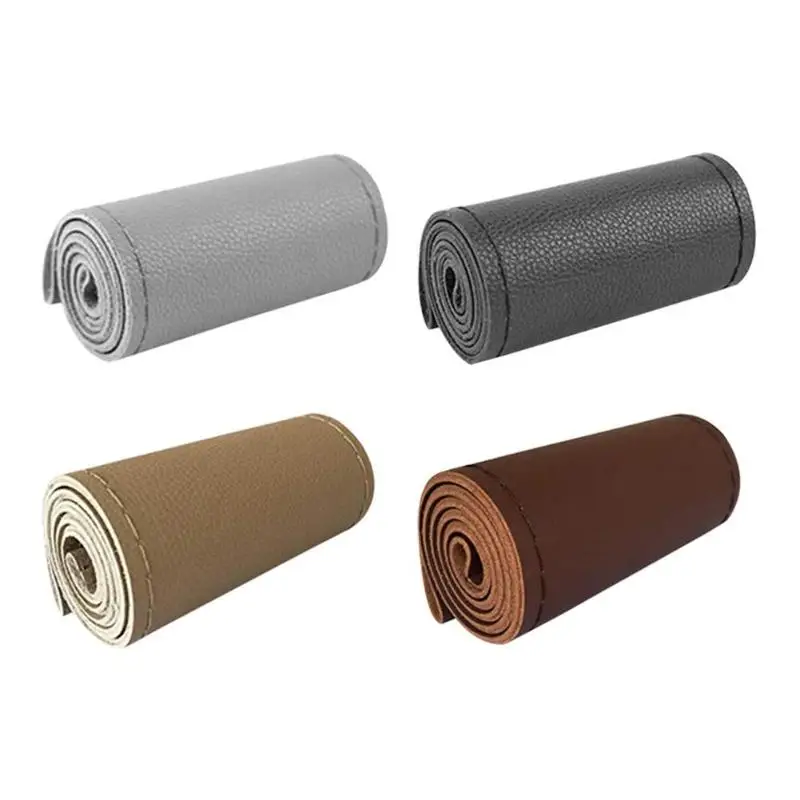 Кожаный защитный чехол на руль очень мягкий ощупь с противоскользящим массажным