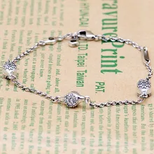 Современный браслет Lovepods с кристаллами, цепочка, браслет, браслет, подходит 925 пробы, серебряный браслет, бусина, шарм, сделай сам, хорошее ювелирное изделие