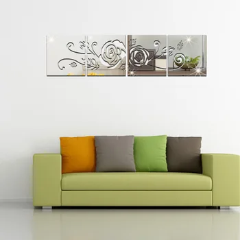 

JM183 big flower mirror wall stickers three-dimensional home new house decoration stickers can be removed