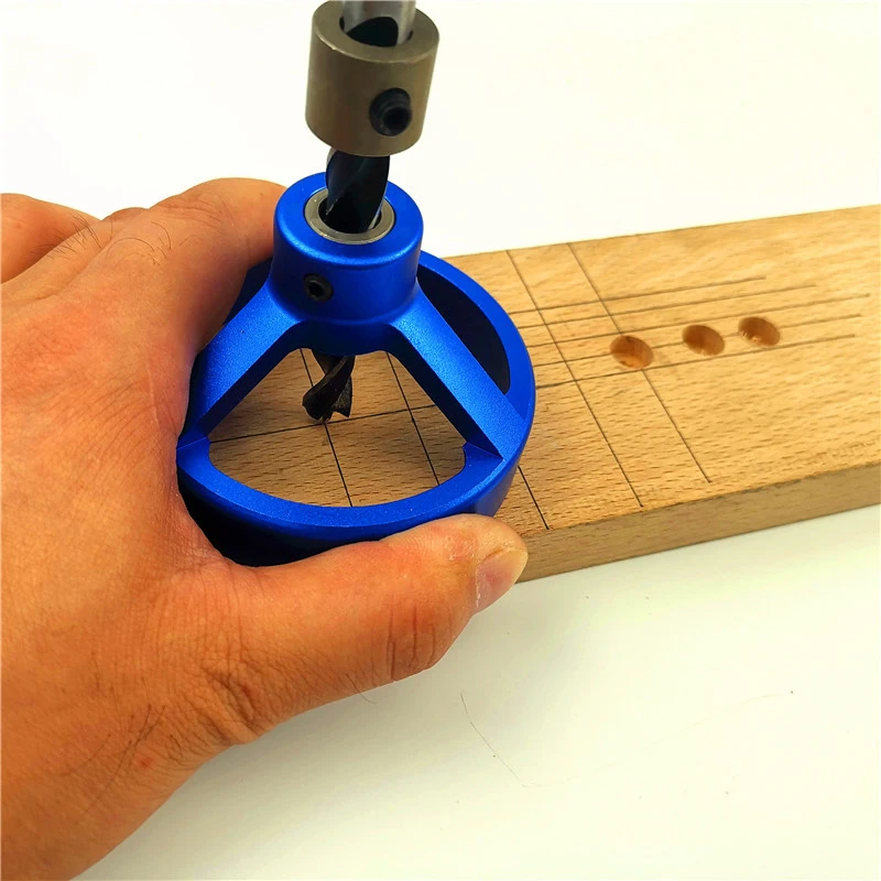 

Straight Angle Hole Drill Guide Bit Doweling Jig Woodworking Locator Tool _WK