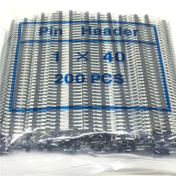 

200pcs 40 Pin 1x40 Single Row Male 2.54 Breakable Pin Header Connector Strip for Arduino Black wire connector wago wholesale