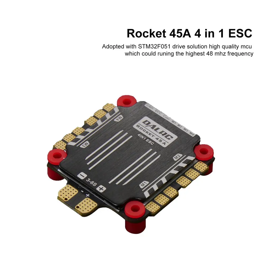 DALRC Rocket 45A 4 в 1 ESC Бесщеточный 3-6S Blheli_32 LIHV DSHOT1200 для DIY FPV гоночный Дрон совместим с F405 F722 FC