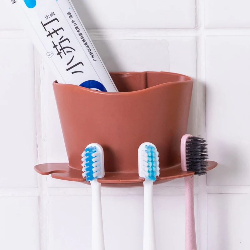 Multifunction Wall Mounted Toothbrush Holder Toothpaste Storage Rack Shaver Tooth Brush Dispenser Bathroom Organizer | Дом и сад